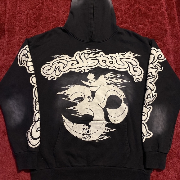 Hellstar Black Hoodie with White Logo - Picture 1 of 3